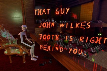 Abe Lincoln dodged the bullet in goblinAmerica, a brain-mottling shooter set in a…
