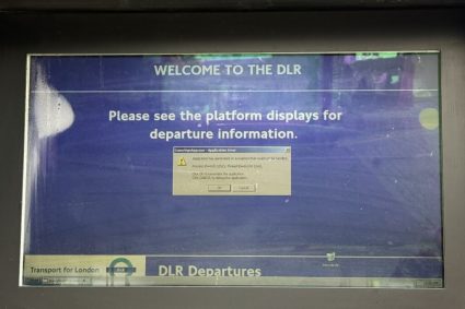 XP-era Windows spotted haunting London's driverless railway